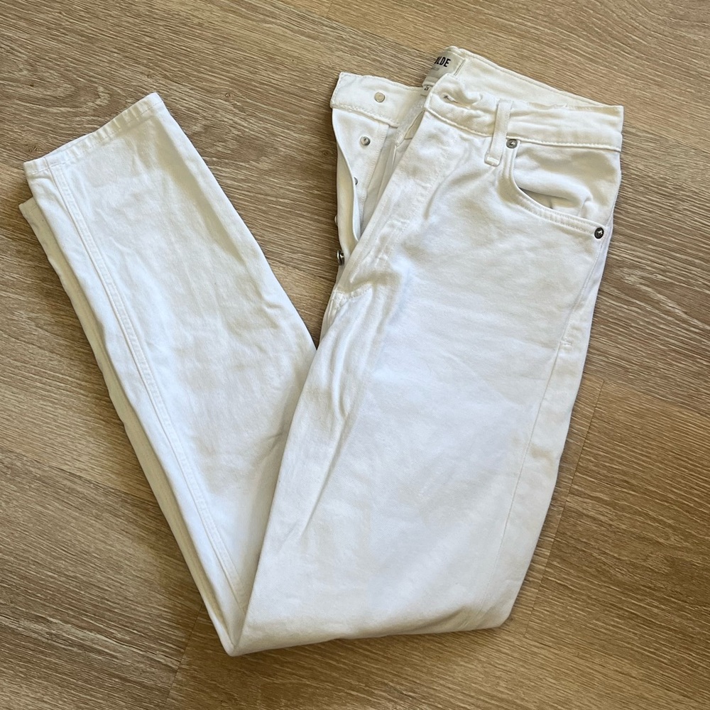 Agolde Nico High Rise Skinny Jeans - 25, white